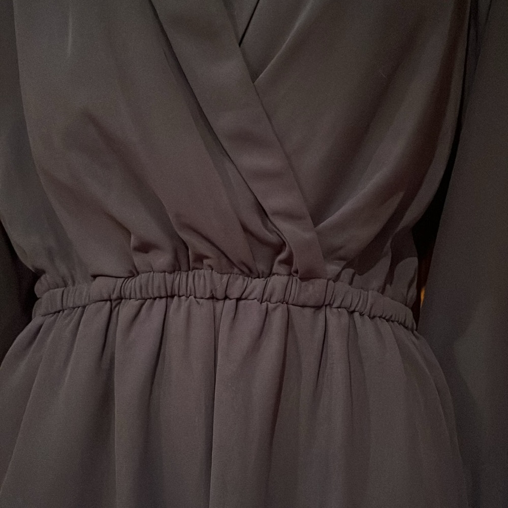 BCBG Generation Navy Long Sleeve Romper - Picture 6 of 8